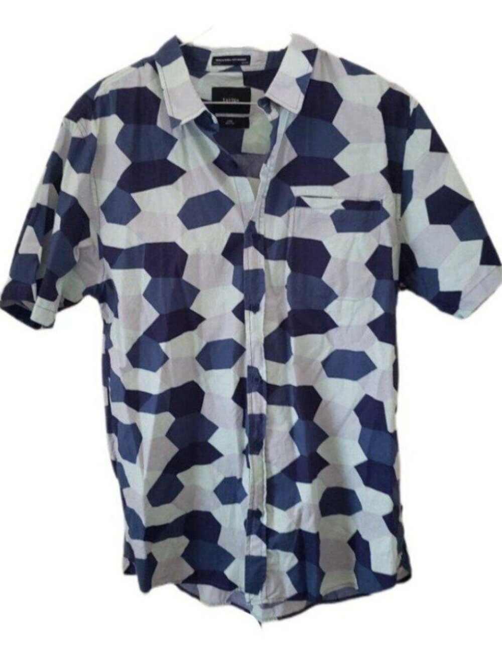 Tavik Beach Born, City Raised Men's  Geometric Print Short Sleeve Shirt